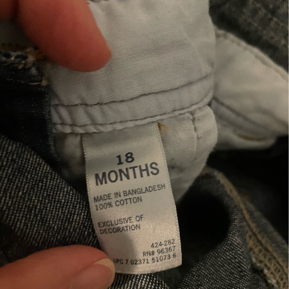 Osh Kosh Denim overalls with patches and spell out - Picture 8 of 10